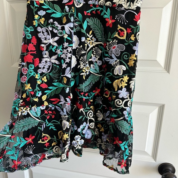 Sam Edelman Puff-Sleeve Mesh Embroidered Dress - Picture 7 of 10